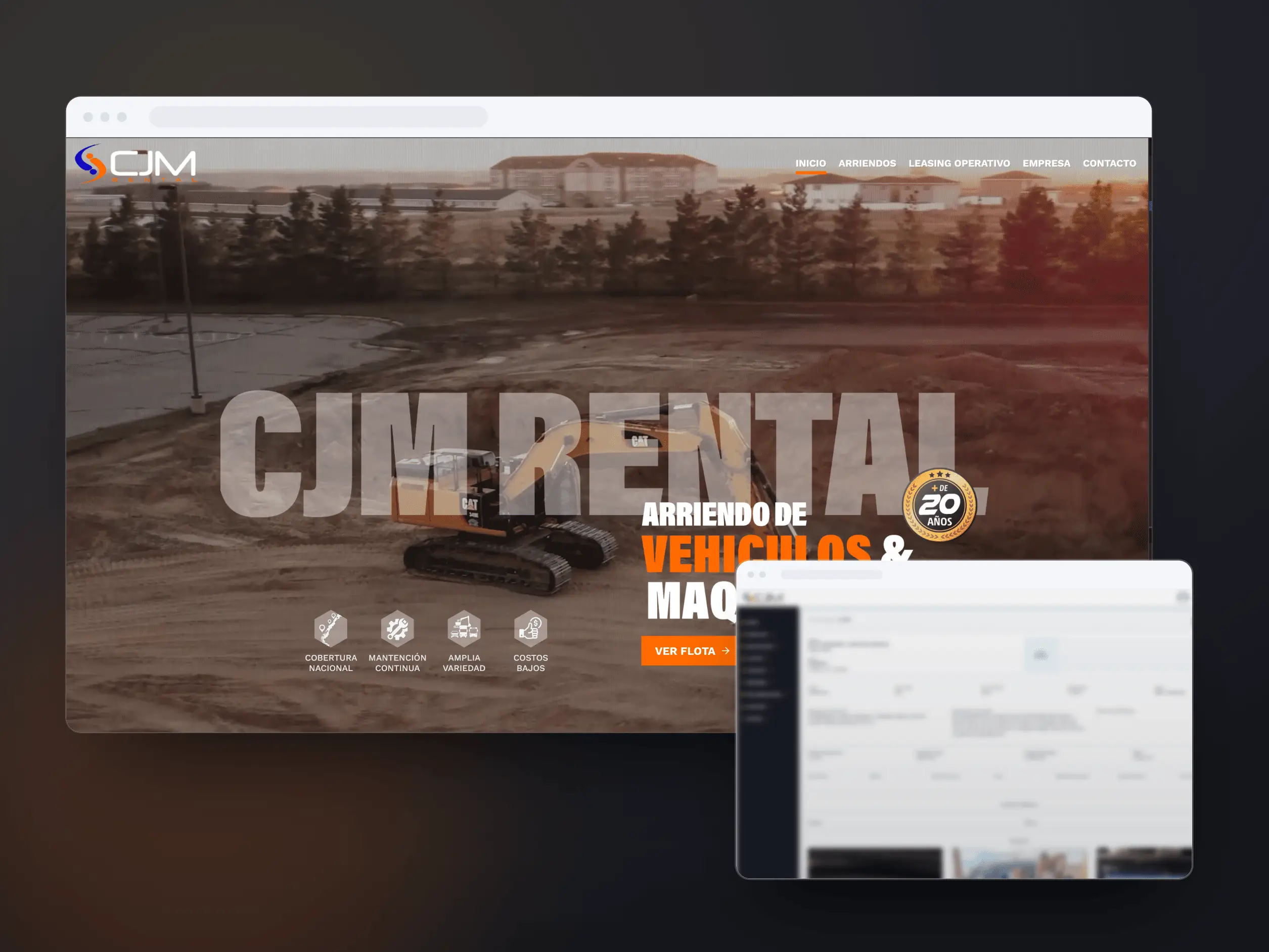 Proyecto CJM Rental — PÁGINA WEB · SOFTWARE DE GESTIÓN